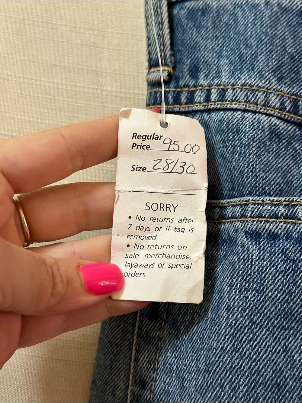 Vintage Edwin French Baggy Jeans NWT Made in Canada Women’s Size 6 Denim - Picture 5 of 7
